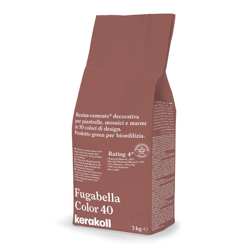 Затирка для плитки полимерцементная Kerakoll Fugabella Color (3кг) 40  #1