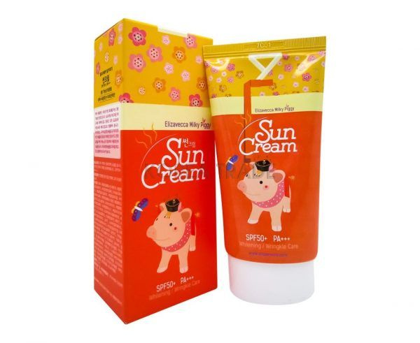 Солнцезащитный крем для лица осветляющий, Elizavecca Milky Piggy Sun Cream SPF50+ PA+++, 50мл  #1