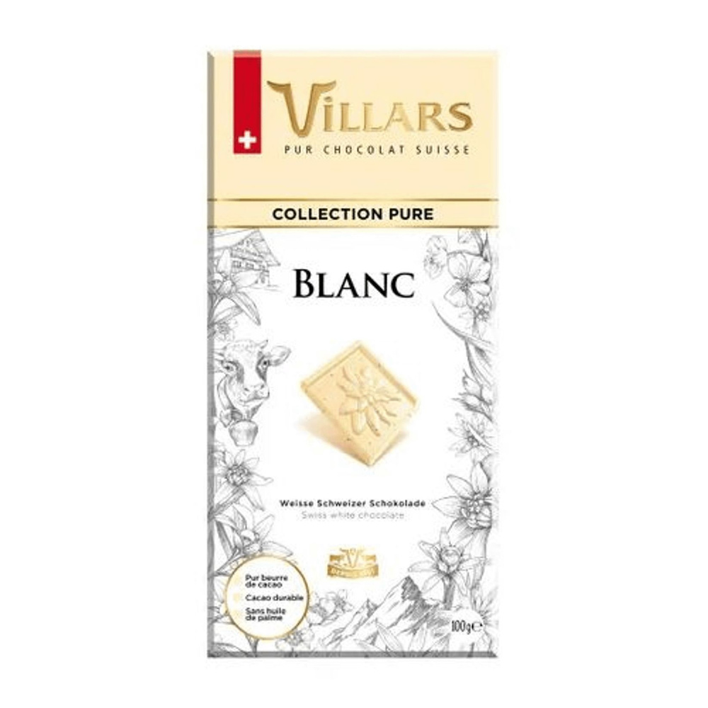 Шоколад Villars белый с ванилью 100 г, 4 штуки #1