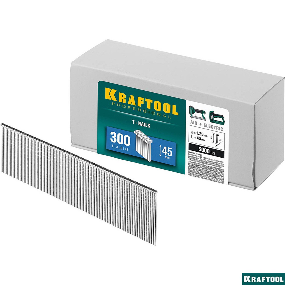 KRAFTOOL тип 300, 45 мм, гвозди для нейлера 31785-45 #1