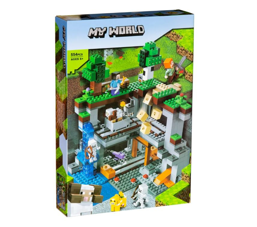 Конструктор Первое приключение в пещере Майнкрафт 60106 (сопоставим с LEGO Minecraft 21169)  #1