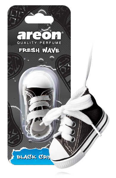 Освежитель воздуха "AREON" FRESH WAVE" Black Crystal/Черный Кристалл, подвесной в форме кеда 704-KED-901 #1