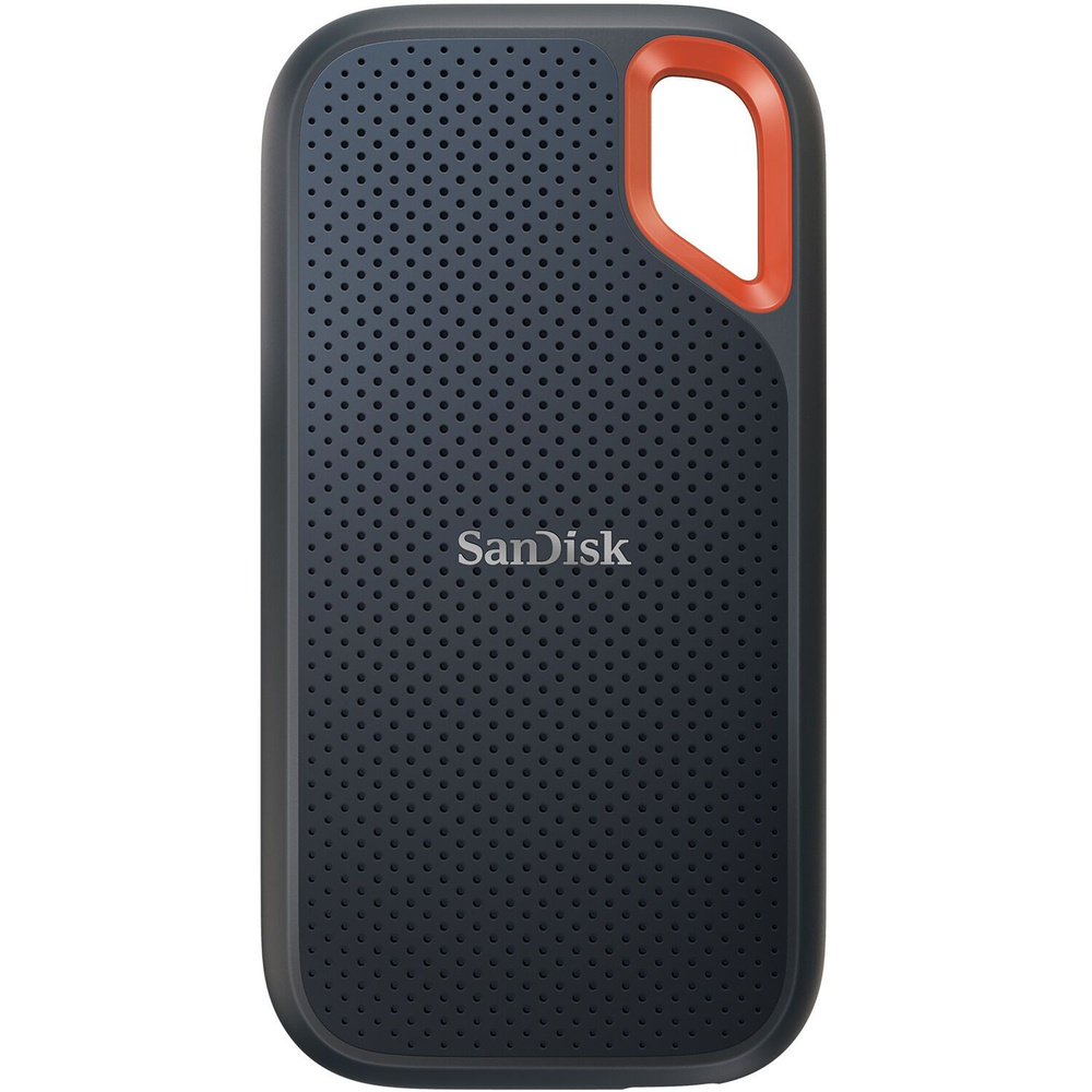 SanDisk 500 ГБ Внешний SSD-диск Extreme Portable SSD (SDSSDE61-500G-G25), темно-серый, оранжевый  #1