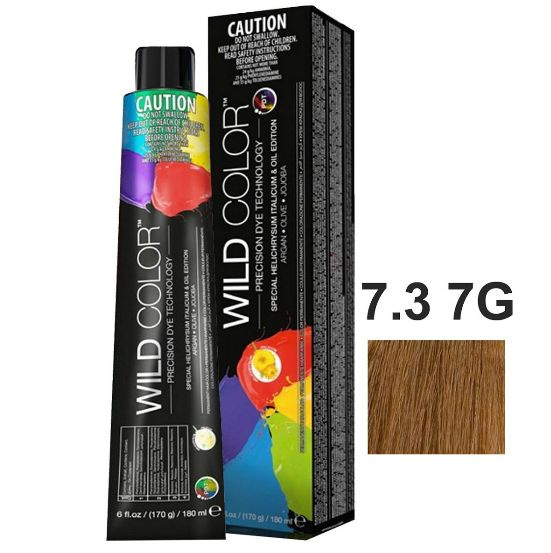 WILD COLOR Крем-краска 7.3 7G ALL FREE для окрашивания волос блондин золотистый, 180 мл  #1