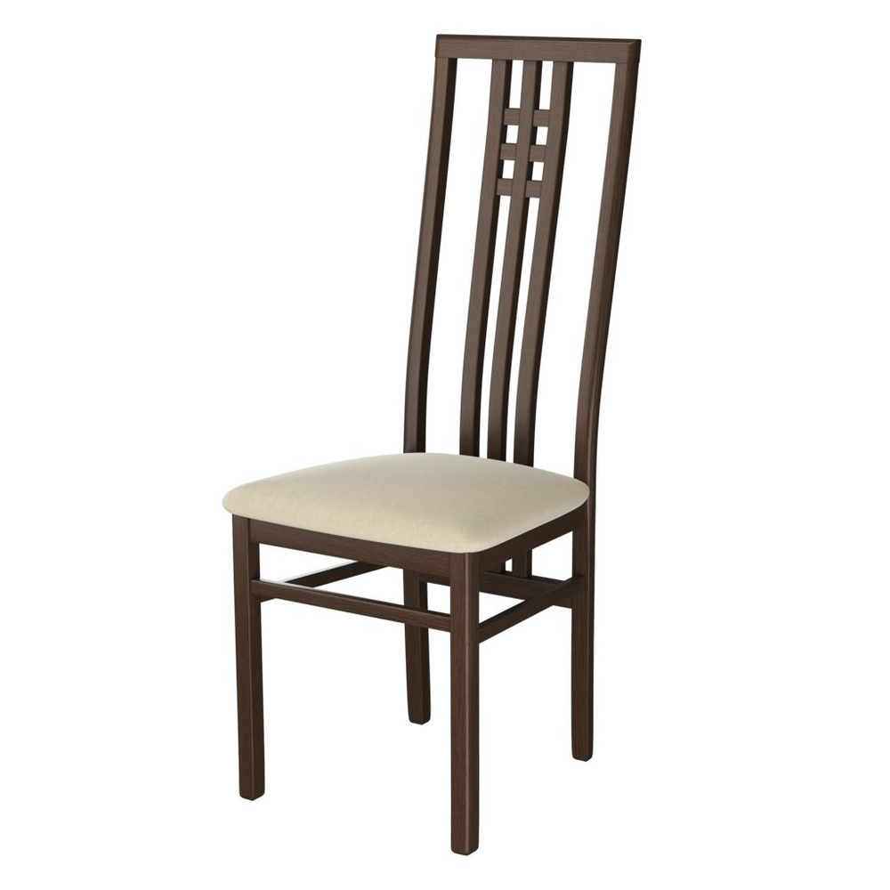 Стул Скала для кухни деревянный высокий со спинкой, с мягкой сидушкой, кухонный, стулья с мягким сиденьем, #1