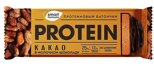 Smart Formula, батончик протеиновый какао в молочном шоколаде, 40 г - 3 шт.  #1