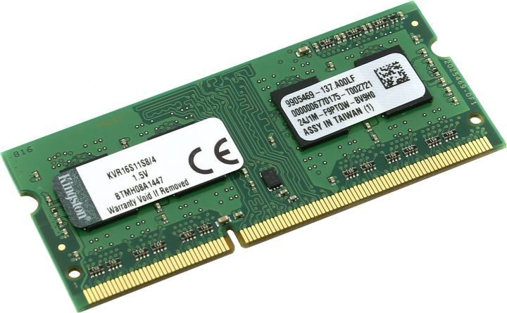 Kingston Оперативная память Оперативная память для ноутбука KVR16S11S8/4WP SO-DIMM 4Gb DDR3 1600MHz 1x #1