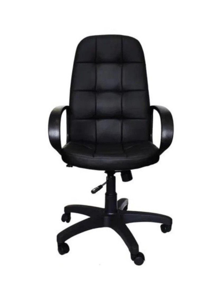 Кресло компьютерное ЯрКресло Кресло Кр45 ТГ ПЛАСТ ЭКО1 (экокожа черная)  #1
