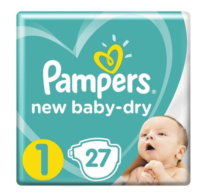 Pampers Подгузники, New Baby-Dry, 2-5 кг, 27 шт #1