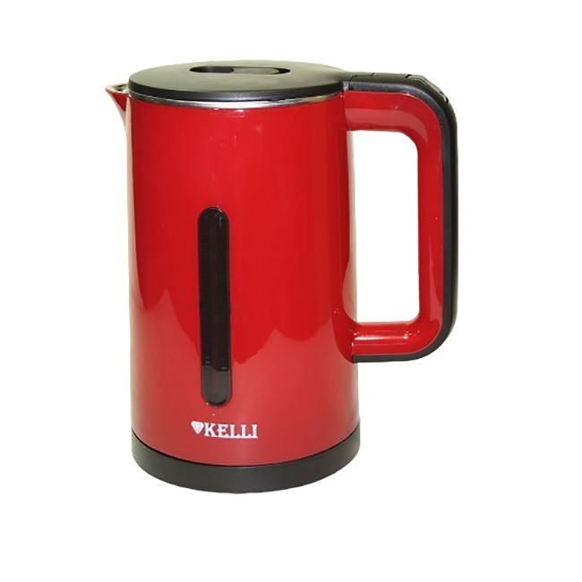 Чайник Kelli KL-1375 Красный Объем 1,8л Мощность 2200Вт металл/пластик двойные стенки  #1