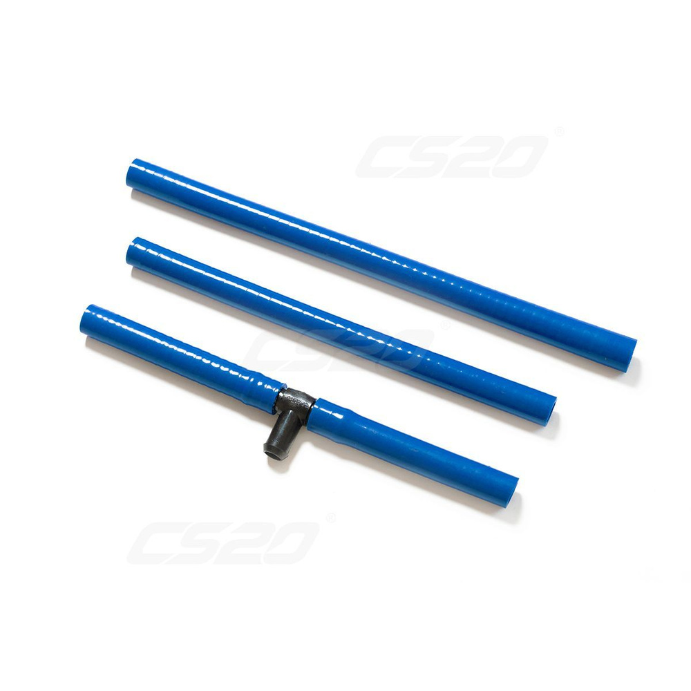 CS20 Патрубки печки ваз 2110 (3 шт) синий силикон серия profi высокотемпературный силикон с усиленным #1
