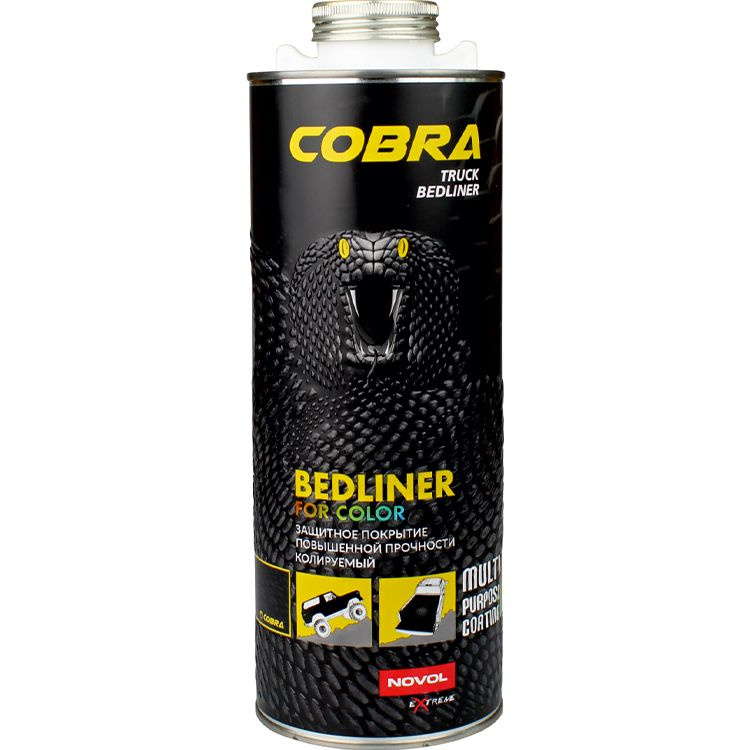 COBRA Novol Truck Bedliner Защитное покрытие повышенной прочности, КОЛЕРУЕМЫЙ (0,6 л) + Отвердитель COBRA #1