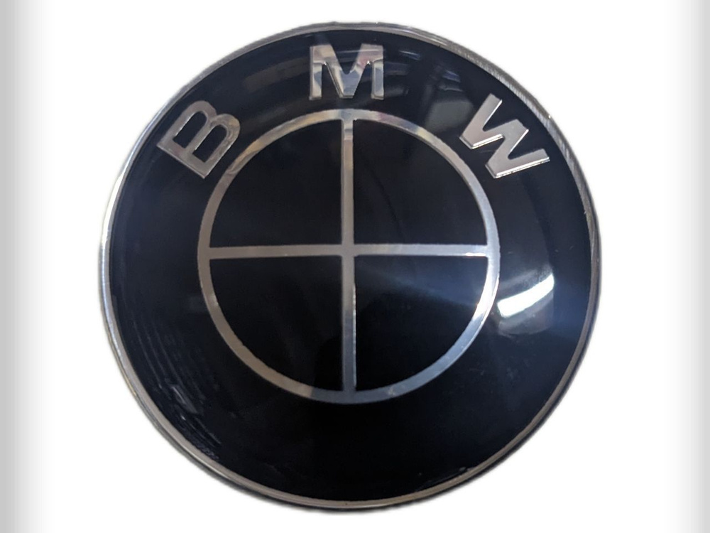 Эмблема Шильдик BMW  БМВ  на руль чёрный #1