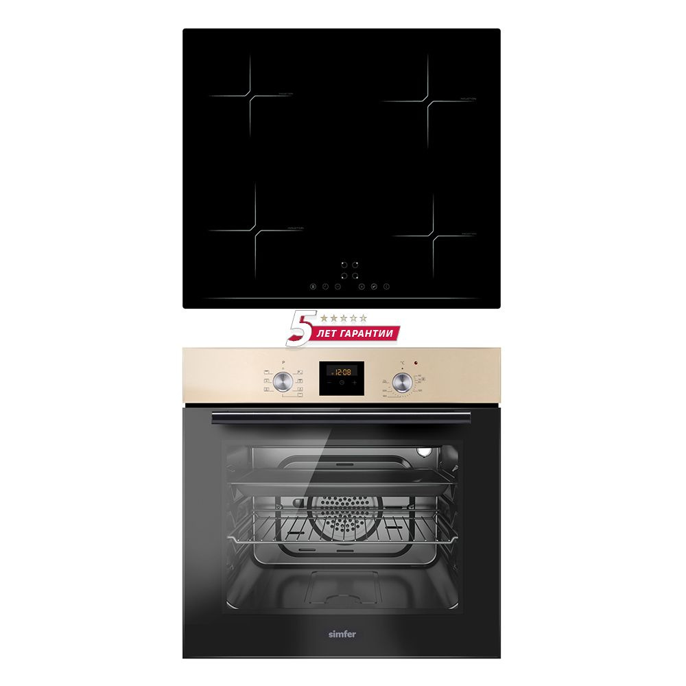 Комплект встраиваемой техники Simfer 45см: индукционная варочная панель и электрический духовой шкаф #1