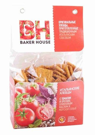 Хлебцы Baker House Итальянские с томатами, 250г 6шт #1