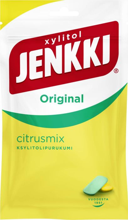 Жевательная резинка без сахара с ксилитом JENKKI цитрусовый микс  #1