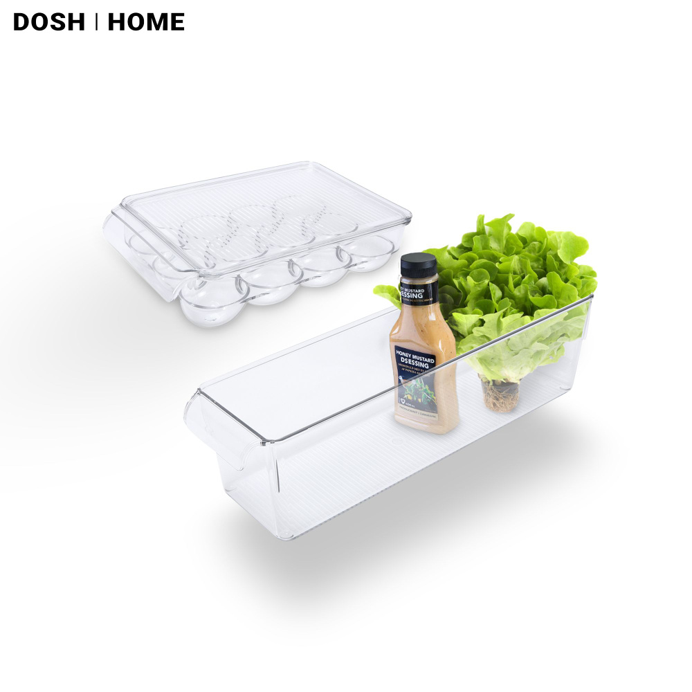 Органайзер для холодильника DOSH HOME ALIOT, набор контейнеров для яиц, для соусов, 2 предмета  #1