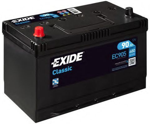 Аккумулятор автомобильный Exide Classic EC905 (90 A/h), 680A L+ #1