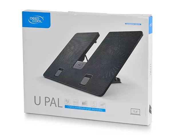Подставка для ноутбука Deepcool U PAL / U-PAL охлаждающая, цвет черный, диагональ 15.6", USB, 2 вентилятора #1