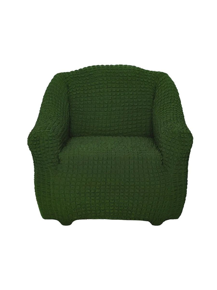 Чехол на кресло без оборки, на резинке, универсальный, натяжной, накидка - дивандек на кресло  #1