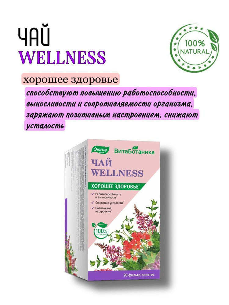 Чайный напиток Wellness ВитаБотаника, 20 фильтр-пакетиков #1