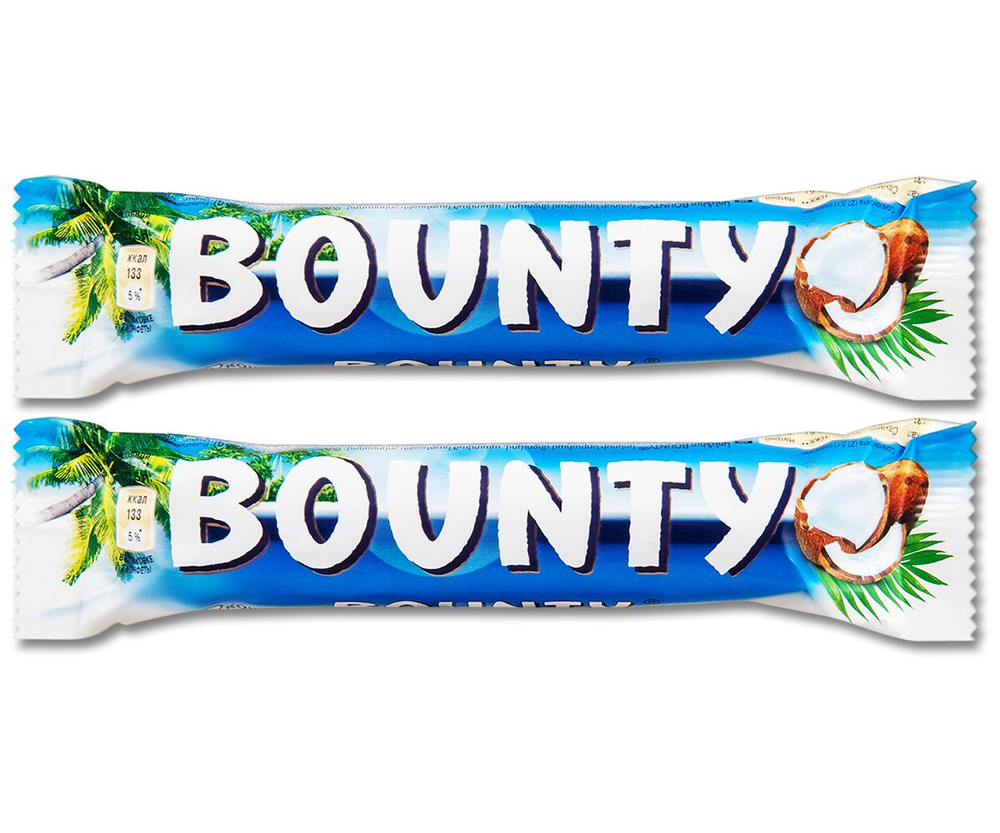 Шоколадный батончик Bounty (Баунти), 2 конфеты, 55 г, 2 шт. #1