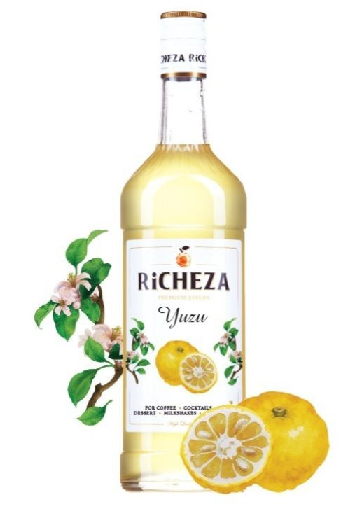 Сироп RICHEZA Юзу для кофе, коктейлей, десертов, лимонада и мороженого, 1 л  #1