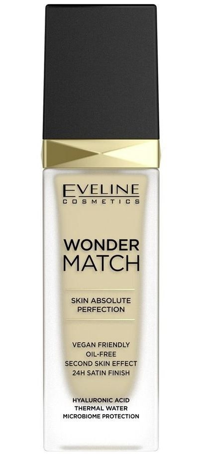 Eveline Cosmetics Адаптирующаяся тональная основа Wonder match "light porcelain", тон 05, 30 мл  #1