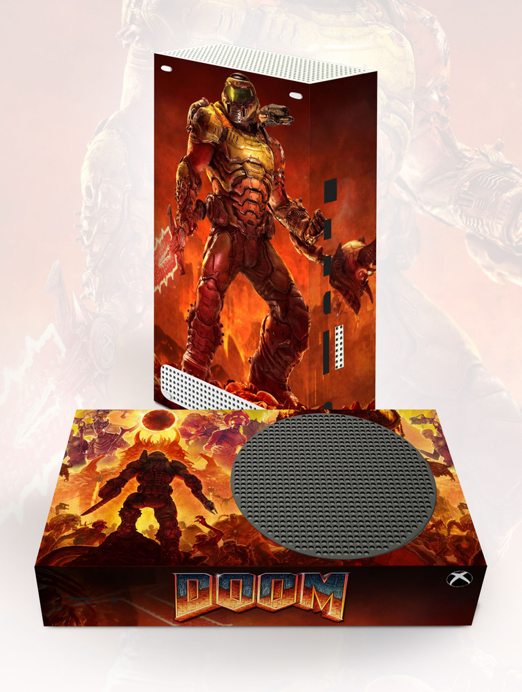 Наклейка на XBOX Series S по игре DOOM #1