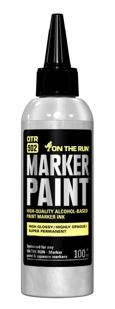 Заправка ON THE RUN 902 Marker Paint хром серебро / silver, 100 мл #1