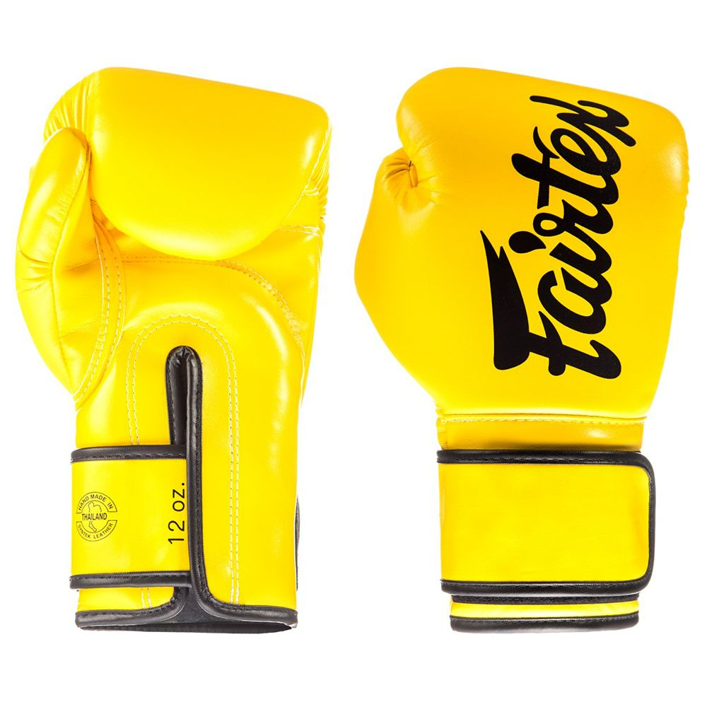 Боксерские перчатки Fairtex BGV14 желтые 16 унций #1