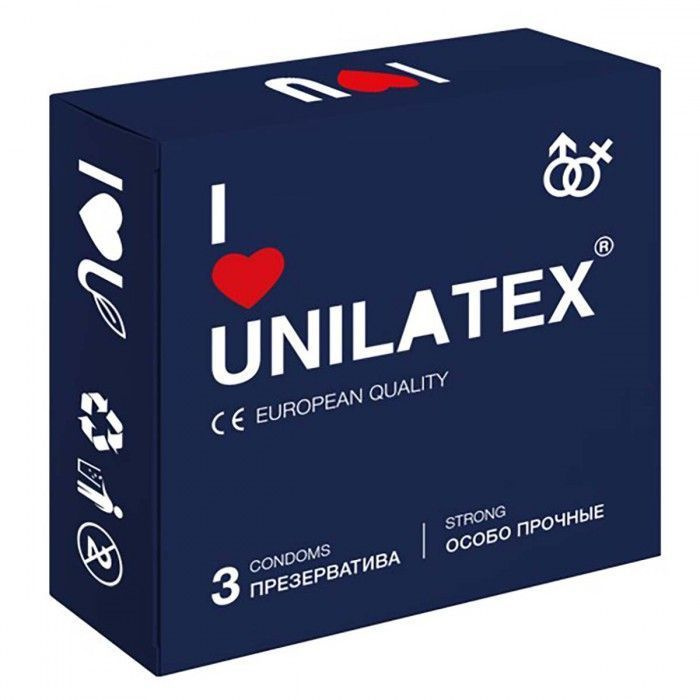 Презервативы ультрапрочные Unilatex Extra Strong - 3 шт. #1