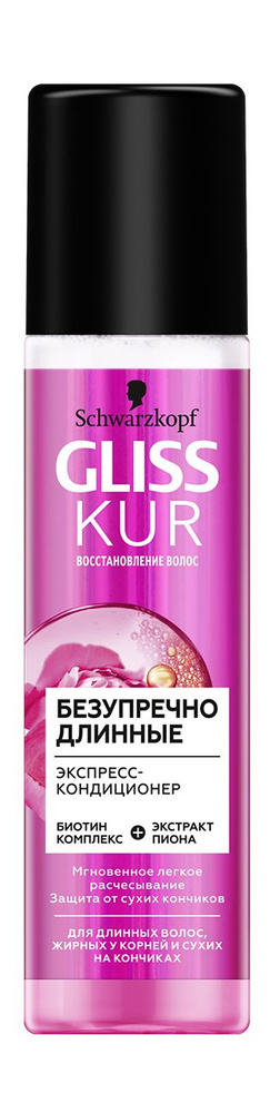 Кондиционер для волос / Schwarzkopf & Henkel Gliss Kur Безупречно длинные Экспресс-кондиционер  #1
