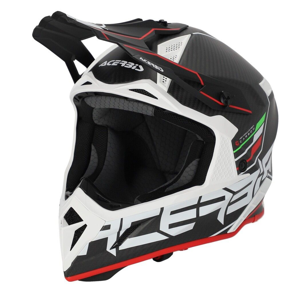 Мотошлем кроссовый взрослый Acerbis STEEL CARBON 22-06 Black/Red, XL #1