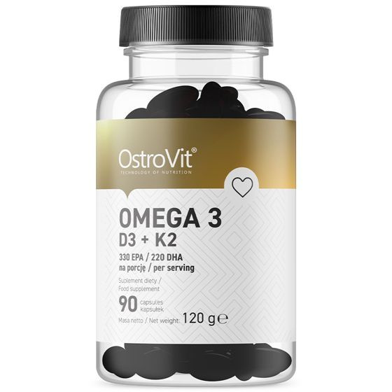 Омега 3/Витамин Д3/Витамин К2 OstroVit Omega 3 D3+K2 - 90 капсул купить ...