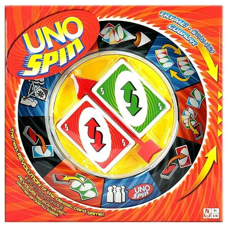 Настольная карточная игра Uno Spin для детей и взрослых #1