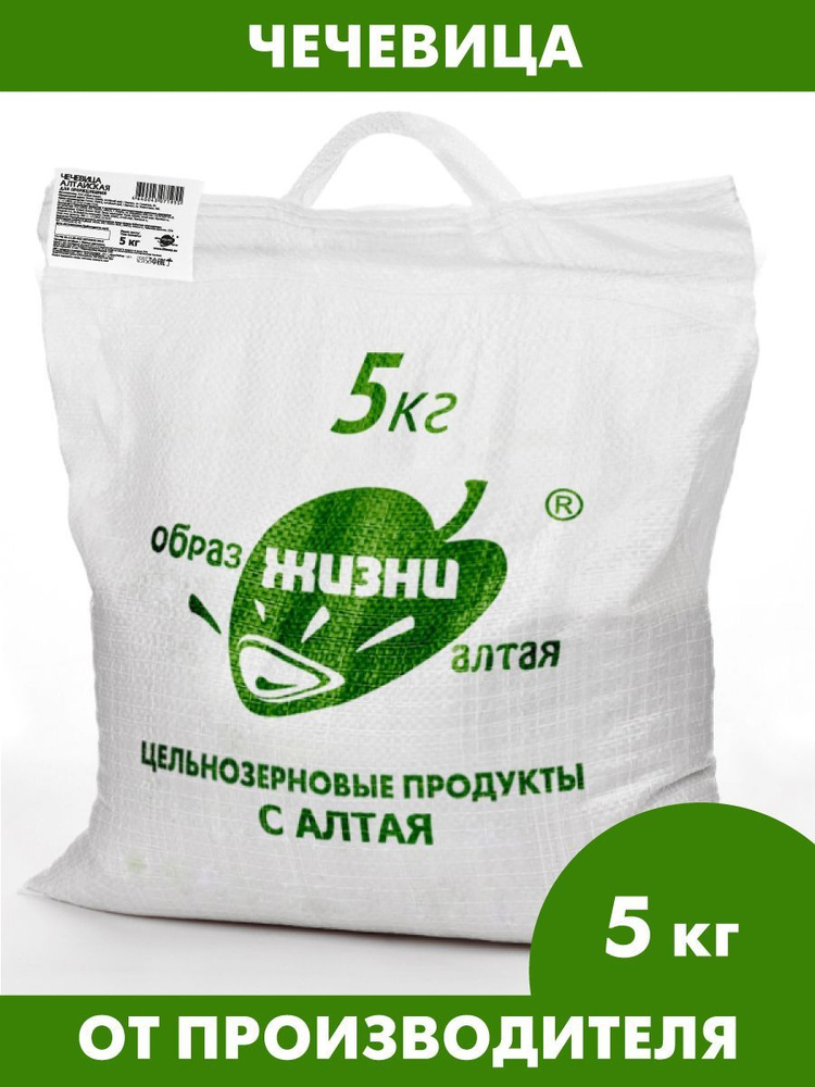 Чечевица зеленая для полезных блюд и проращивания, 5 кг #1