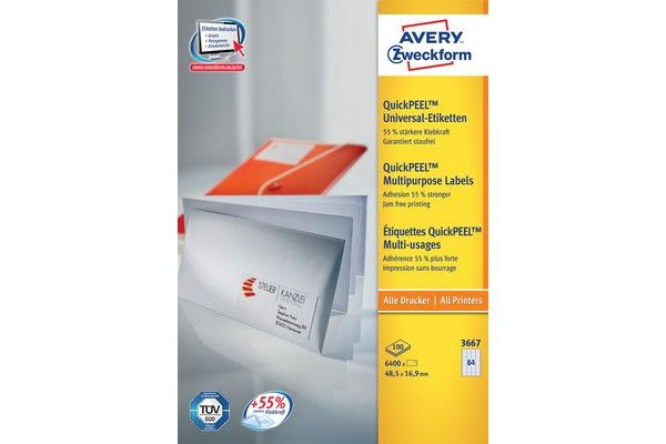 Avery Zweckform Этикетки самоклеящиеся Универсальные,100 шт, 1 уп  #1