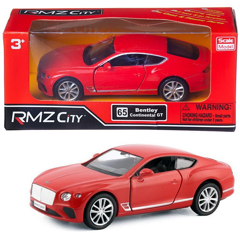 Машинка металлическая Uni-Fortune RMZ City 1:32 The Bentley Continental GT 2018 (цвет красный)  #1