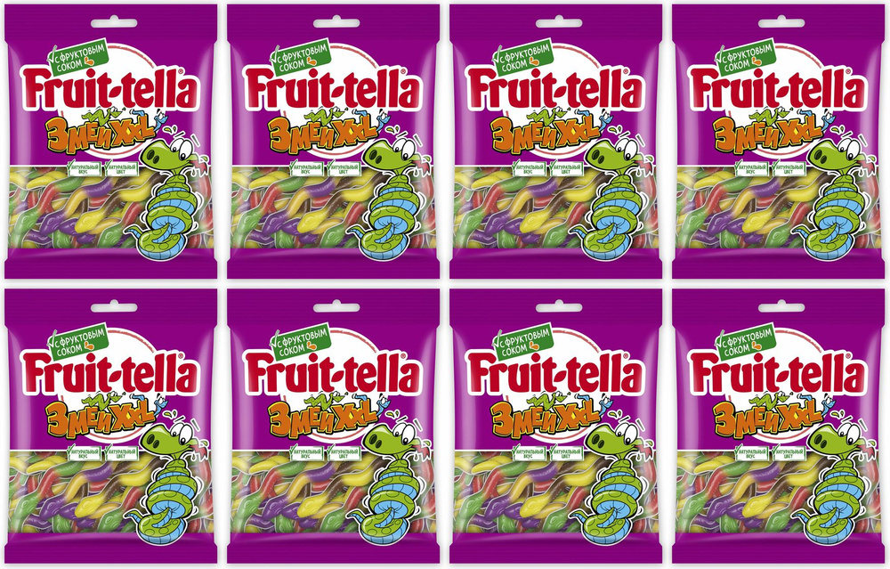 Мармелад Fruittella Змеи XXL жевательный, комплект: 8 упаковок по 70 г  #1