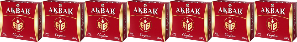 Чай черный Akbar ceylon в пакетиках 2 г х 100 шт, комплект: 7 упаковок по 200 г  #1