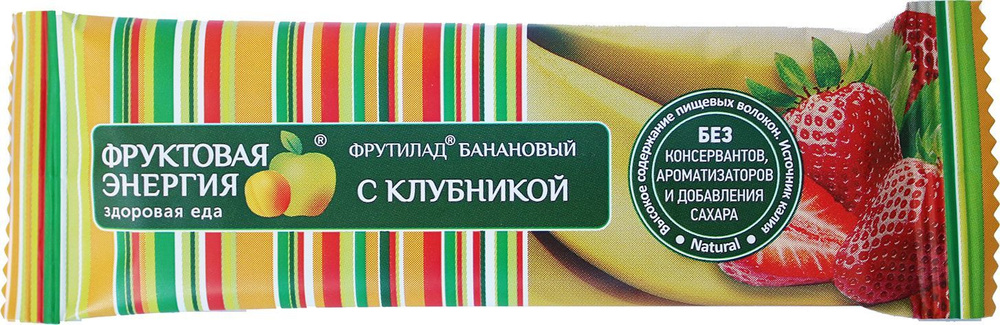 Батончик Фрутилад банановый с клубникой, комплект: 12 упаковок по 30 г  #1