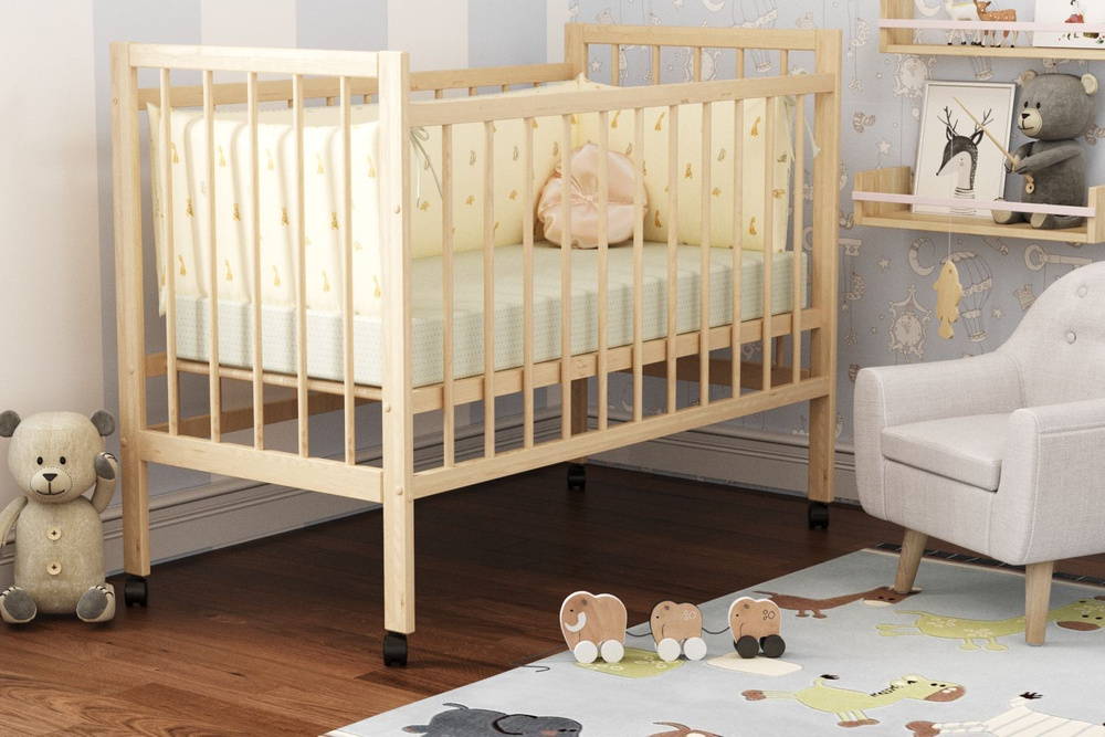 Мир Колибри Кроватка для новорожденных ,65х127х95см #1
