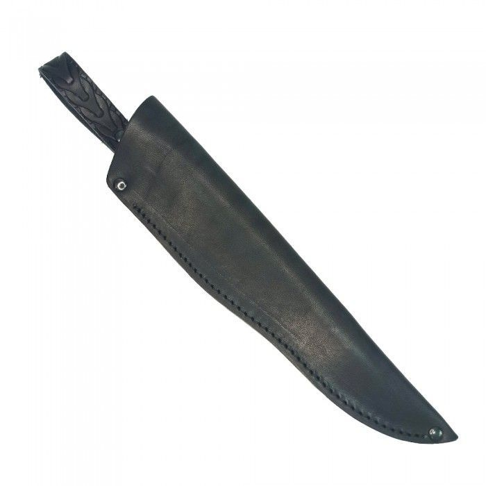 Кожаные ножны для ножа финского типа с длиной клинка 17 см (черные)  #1