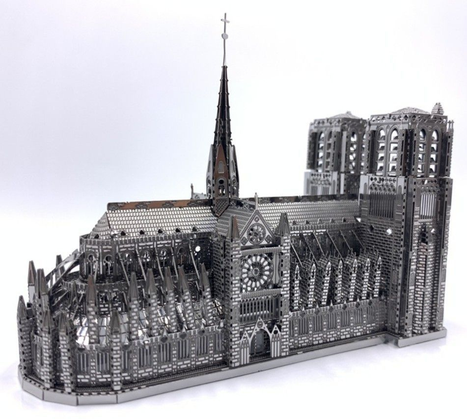 Металлический конструктор / 3D конструктор / Сборная модель 3D Metal Model Notre Dame Cathedral с подсветкой #1