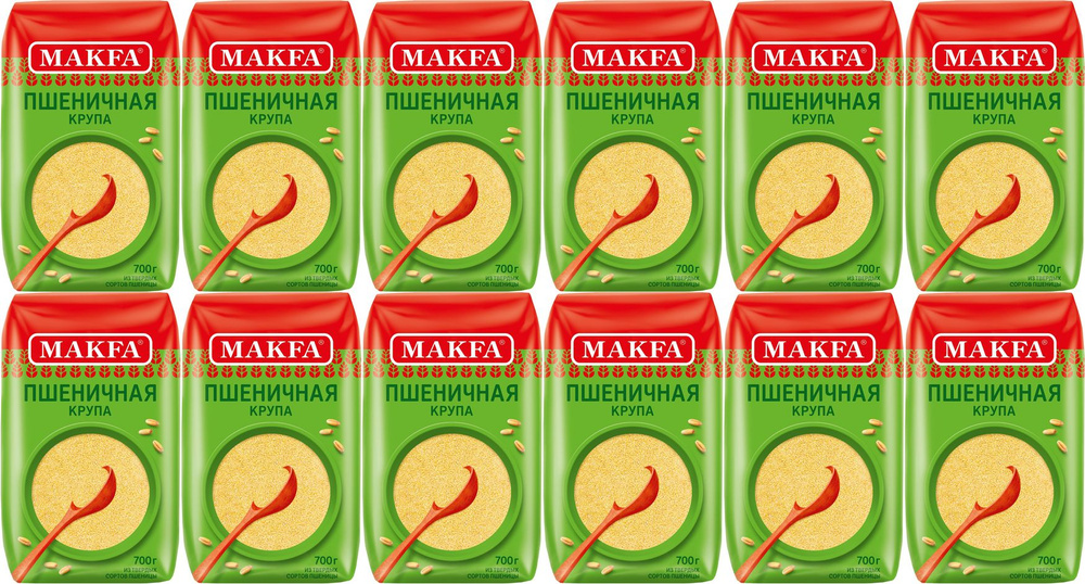 Крупа пшеничная Makfa Артек, комплект: 12 упаковок по 700 г #1