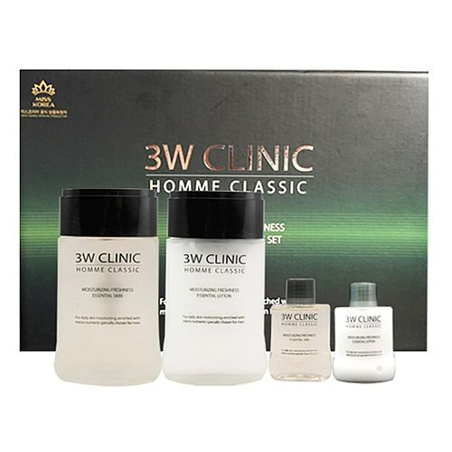 3W Clinic Набор для ухода за мужской кожей увлажнение - Classic moisturizing freshnes 3set  #1