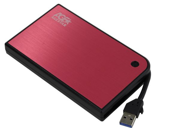 Внешний корпус для HDD/SSD AgeStar 3UB2A14 (RED) интерфейсы SATA II / USB3.0 корпус пластик, алюминий #1