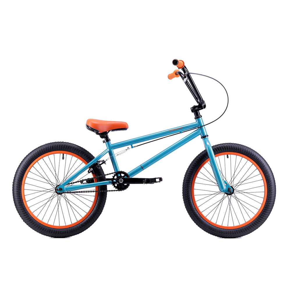 Велосипед BMX 20" COMIRON CHUCK GT888, рама 19", голубой, оранжевый #1