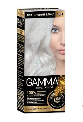 Крем-краска для волос Гамма Перфект тон 10.1 Платиновый блонд  #1